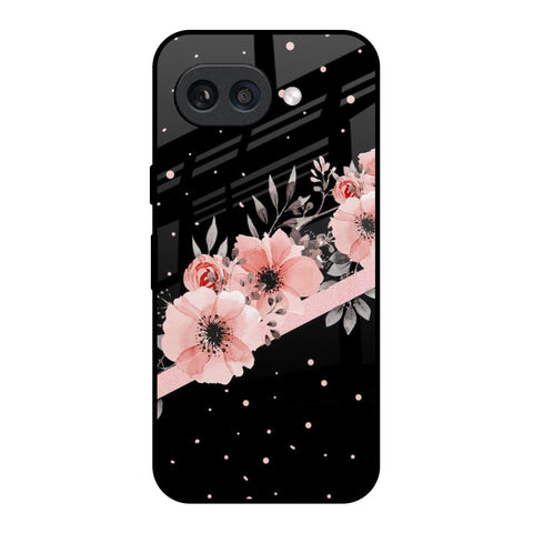 Floral Black Band Glossy Case For Google Pixel 9A