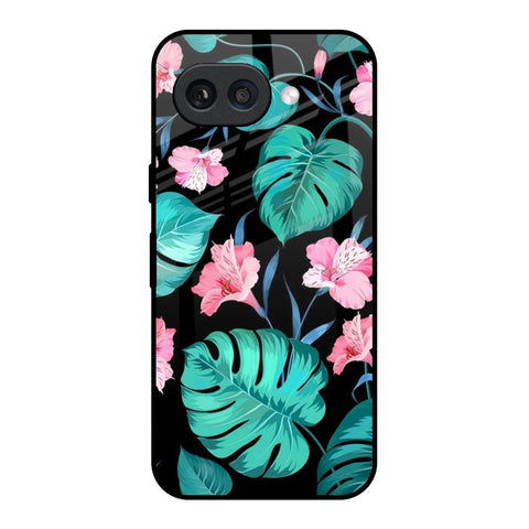 Tropical Leaves & Pink Flowers Glossy Case for Google Pixel 9A