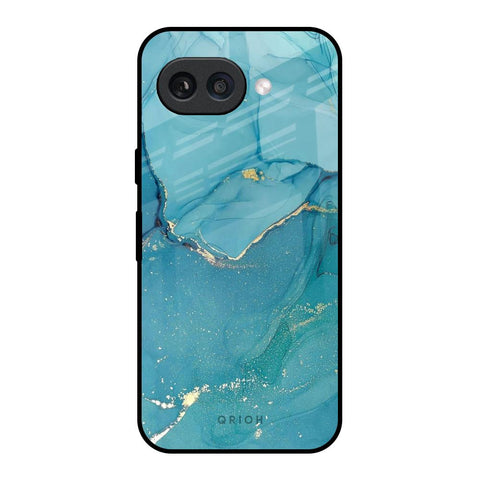 Blue Golden Glitter Glossy Case for Google Pixel 9A