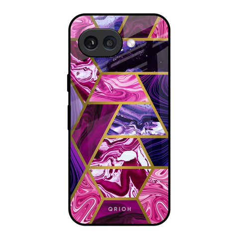 Electroplated Geometric Marble Glossy Case for Google Pixel 9A