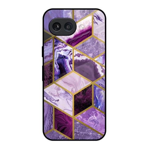 Purple Rhombus Marble Glossy Case for Google Pixel 9A