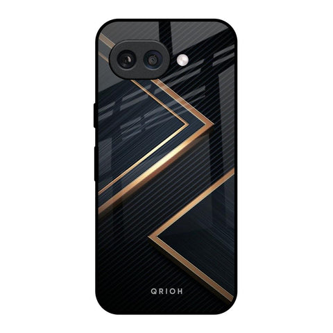 Sleek Golden & Navy Glossy Case for Google Pixel 9A