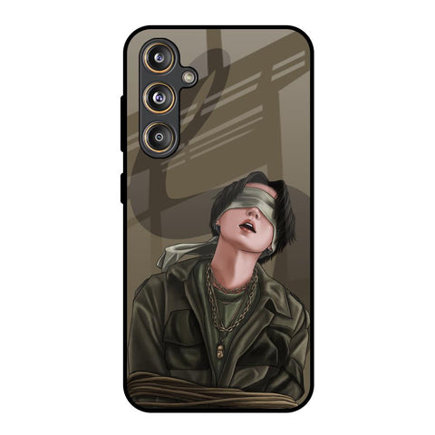 Blind Fold Glossy Case for Samsung Galaxy M55s