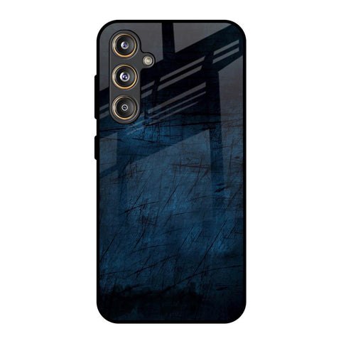 Dark Blue Grunge Glossy Case for Samsung Galaxy M55s