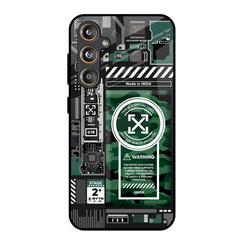 Green Camo Circuit Glossy Case for Samsung Galaxy M55s