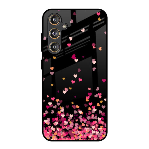 Heart Rain Fall Glossy Case For Samsung Galaxy M55s