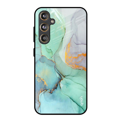 Green Marble Glossy Case for Samsung Galaxy M55s