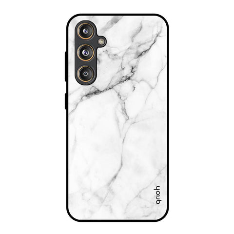 Modern White Marble Glossy Case for Samsung Galaxy M55s