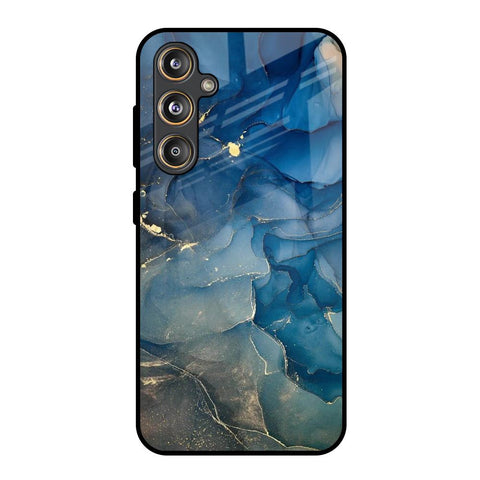 Blue Cool Marble Glossy Case for Samsung Galaxy M55s