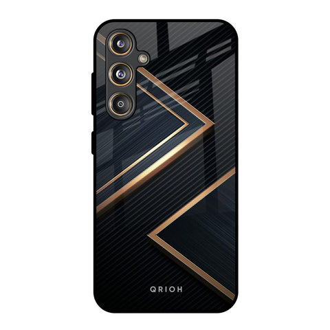 Sleek Golden & Navy Glossy Case for Samsung Galaxy M55s