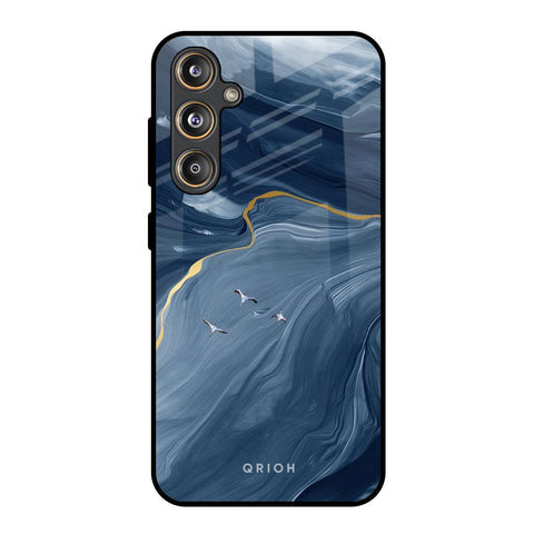 Deep Ocean Marble Glossy Case for Samsung Galaxy M55s