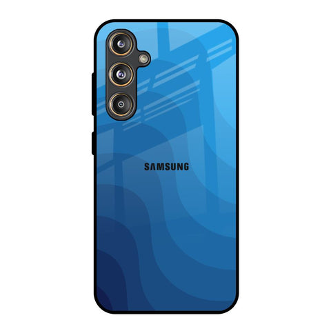 Blue Wave Abstract Glossy Case for Samsung Galaxy M55s