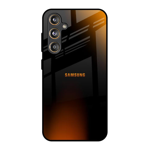 Orange Black Fusion Glossy Case for Samsung Galaxy M55s