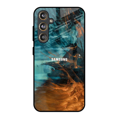 Golden Splash Glossy Case for Samsung Galaxy M55s