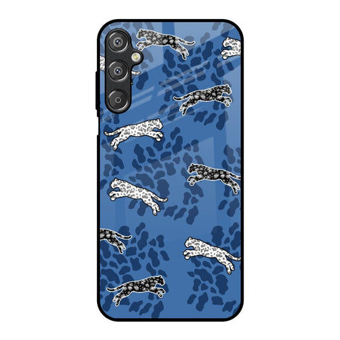 Blue Cheetah Glossy Case for Samsung Galaxy F15 5G
