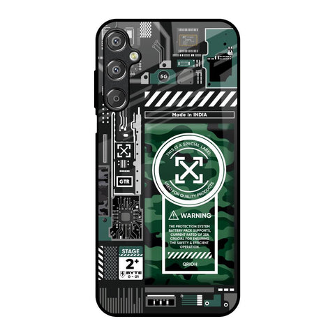 Green Camo Circuit Glossy Case for Samsung Galaxy F15 5G