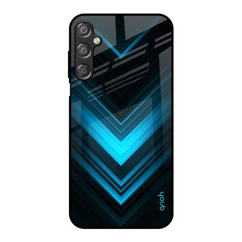 Vertical Blue Arrow Glossy Case For Samsung Galaxy F15 5G