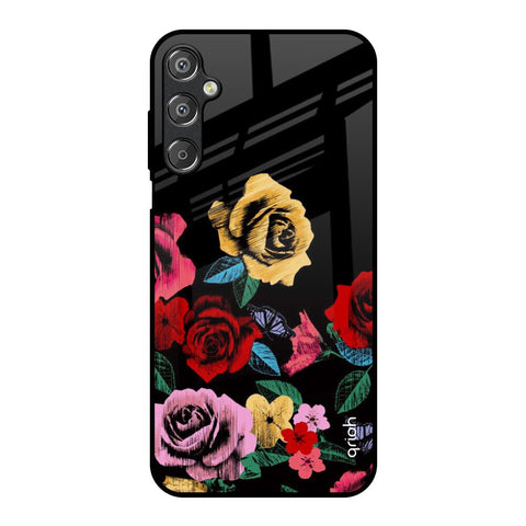 Floral Decorative Glossy Case For Samsung Galaxy F15 5G