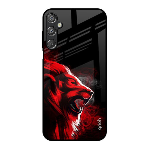 Red Angry Lion Glossy Case for Samsung Galaxy F15 5G
