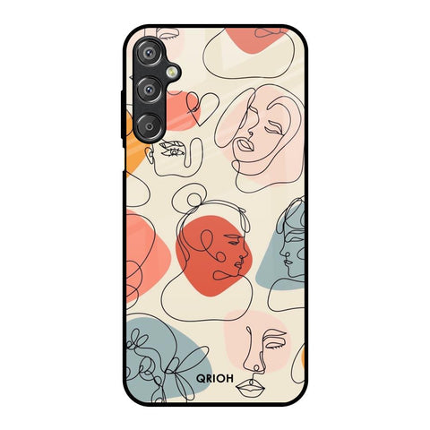Abstract Faces Glossy Case for Samsung Galaxy F15 5G