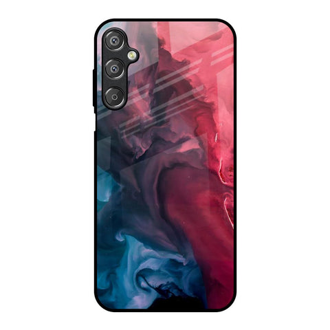 Blue & Red Smoke Glossy Case for Samsung Galaxy F15 5G