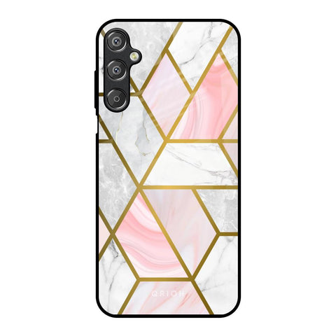 Geometrical Marble Glossy Case for Samsung Galaxy F15 5G