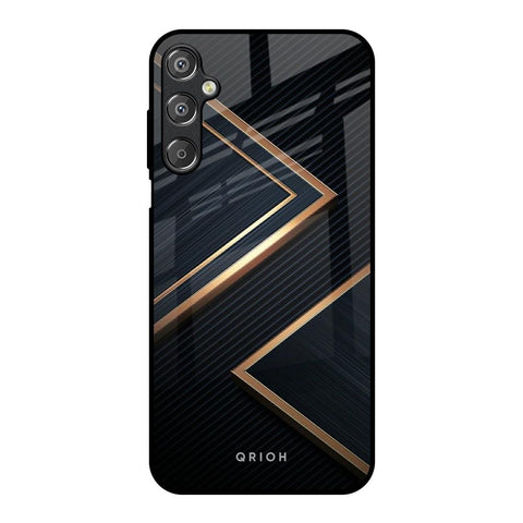 Sleek Golden & Navy Glossy Case for Samsung Galaxy F15 5G