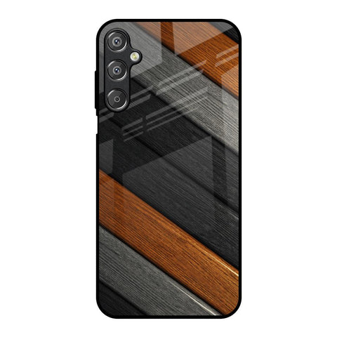 Tri Color Wood Glossy Case for Samsung Galaxy F15 5G