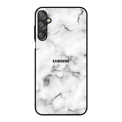 Satin White Marble Glossy Case for Samsung Galaxy F15 5G