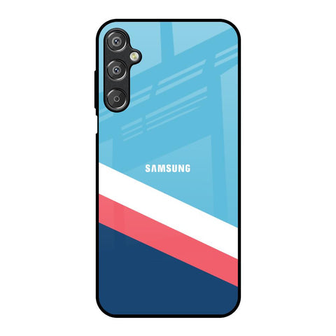 Pink & White Stripes Glossy Case For Samsung Galaxy F15 5G