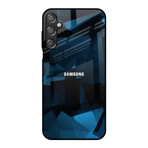 Polygonal Blue Box Glossy Case For Samsung Galaxy F15 5G