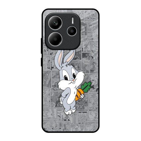 Cute Baby Bunny Glossy Case for Redmi Note 14 5G