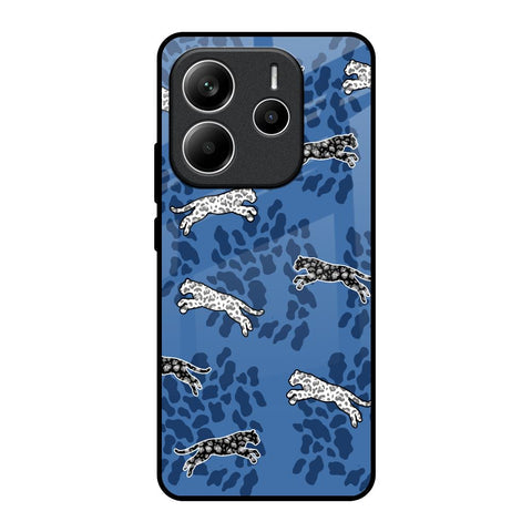 Blue Cheetah Glossy Case for Redmi Note 14 5G