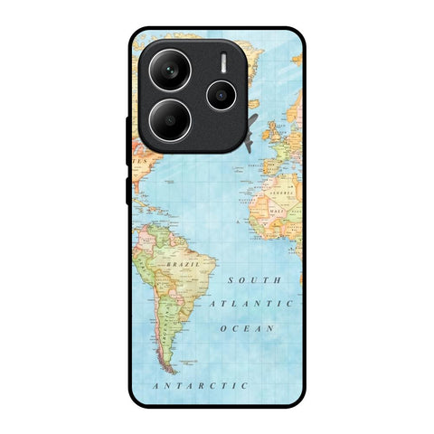 Travel Map Glossy Case for Redmi Note 14 5G