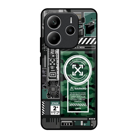 Green Camo Circuit Glossy Case for Redmi Note 14 5G