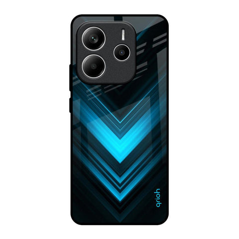 Vertical Blue Arrow Glossy Case For Redmi Note 14 5G