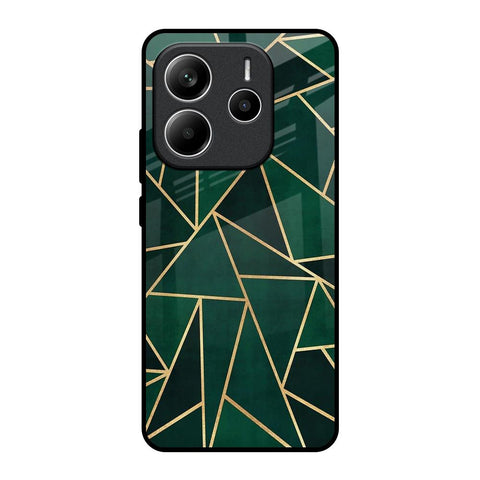 Abstract Green Glossy Case For Redmi Note 14 5G