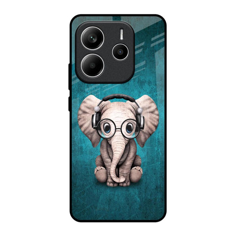 Adorable Baby Elephant Glossy Case For Redmi Note 14 5G