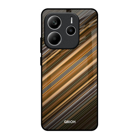 Diagonal Slash Pattern Glossy Case for Redmi Note 14 5G