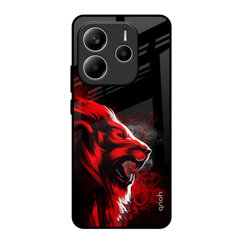 Red Angry Lion Glossy Case for Redmi Note 14 5G