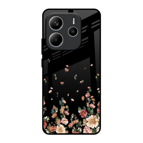 Floating Floral Print Glossy Case for Redmi Note 14 5G