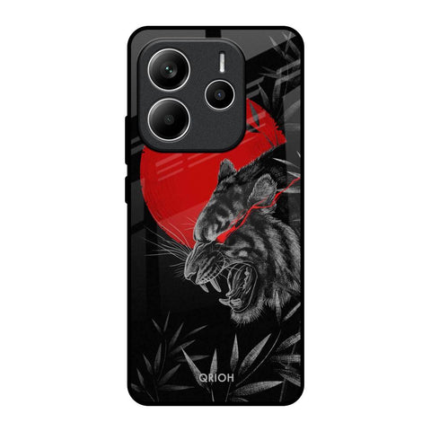 Red Moon Tiger Glossy Case for Redmi Note 14 5G