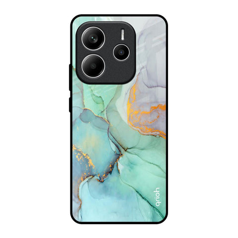 Green Marble Glossy Case for Redmi Note 14 5G