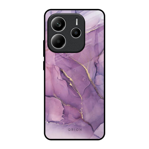 Purple Gold Marble Glossy Case for Redmi Note 14 5G