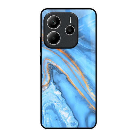 Vibrant Blue Marble Glossy Case for Redmi Note 14 5G