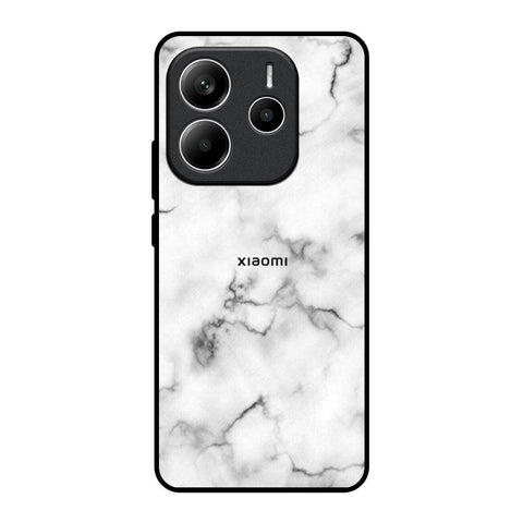Satin White Marble Glossy Case for Redmi Note 14 5G