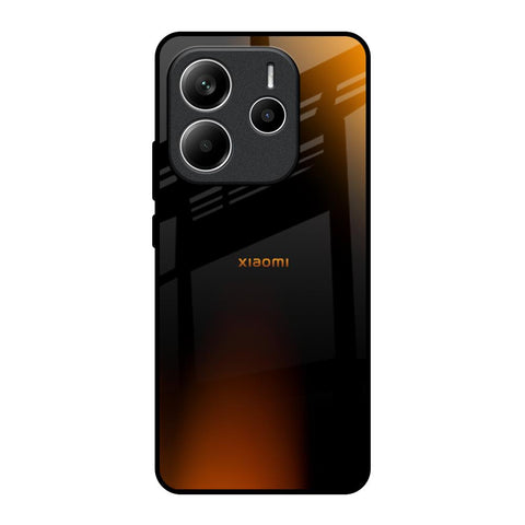 Orange Black Fusion Glossy Case for Redmi Note 14 5G