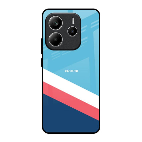 Pink & White Stripes Glossy Case For Redmi Note 14 5G