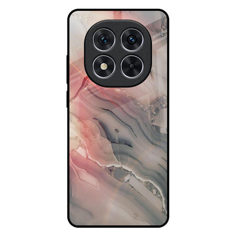 Pink And Grey Marble Glossy Case For Redmi Note 14 Pro 5G