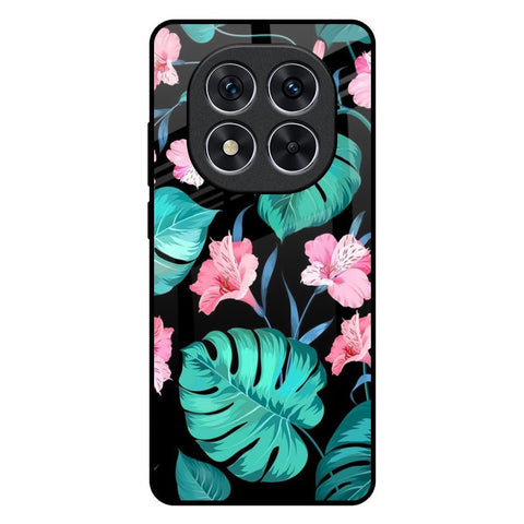 Tropical Leaves & Pink Flowers Glossy Case for Redmi Note 14 Pro 5G